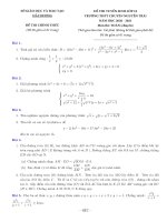 Đề thi vào lớp 10 chuyên Toán năm 2020-2021 - Sở GD&ĐT Hải Dương