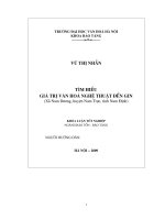 Tóm tắt Khóa luận tốt nghiệp: Tìm hiểu giá trị văn hoá nghệ thuật đền Gin (Xã Nam Dương, huyện Nam Trực, tỉnh Nam Định)