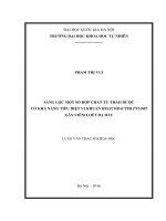 Sàng lọc một số hợp chất từ thảo dược có khả năng tiêu diệt vi khuẩn helicobacter pylori gây viêm loét dạ dày 