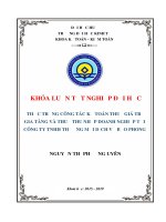 THỰC TRẠNG CÔNG tác kế TOÁN THUẾ GIÁ TRỊ GIA TĂNG và THUẾ THU NHẬP DOANH NGHIỆP tại CÔNG TY TNHH THƯƠNG mại DỊCH vụ bảo PHONG 