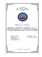 ĐÁNH GIÁ sự hài LÒNG của NHÀ bán lẻ đối với CHÍNH SÁCH PHÂN PHỐI các NHÃN HÀNG THAICORP của CÔNG TY TRÁCH NHIỆM hữu hạn AN bảo DUYÊN 