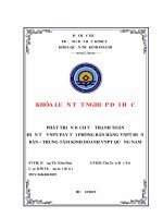 Phát triển dịch vụ thanh toán điện tử VNPT pay tại phòng bán hàng điện bàn   trung tâm kinh doanh VNPT quảng nam 