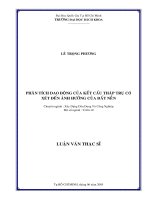 Phân tích dao động của kết cấu tháp trụ có xét đến ảnh hưởng của đất nền 