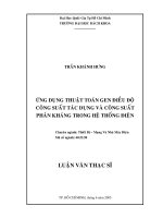 Ứng dụng thuật toán gen điều độ công suất tác dụng và công suất phản kháng trong hệ thống điện 