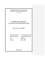 Tóm tắt Khóa luận tốt nghiệp: Tìm hiểu hoạt động PR tại nhà hát múa rối Thăng Long