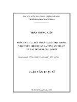 Phân tích các yếu tố gây xung đột trong việc thực hiện dự án hạ tầng kỹ thuật và các đề xuất giải quyết 