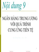 Bài giảng kinh tế tiền tệ   ngân hàng nội dung 9 – TS  nguyễn thị thư 