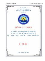 Nghiên cứu hành trình khách hàng đối với dịch vụ bảo hiểm nhân thọ trường hợp AIA tại thị trường thừa thiên huế 