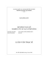 Mô hình toán số nghiên cứu sự sạt lở bờ sông 