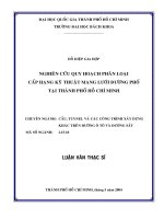 Nghiên cứu qui hoạch phân loại cấp hạng kỹ thuật mạng lưới đường phố tại thành phố hồ chí minh 