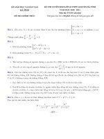 Đề thi vào lớp 10 chuyên Toán năm 2020-2021 - Sở GD&ĐT Hà Tĩnh