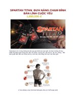 SPARTAN TITAN  đưa NÀNG CHẠM ĐỈNH bản LĨNH CUỘC yêu   1 890 000