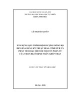 Xây dựng quy trình định lượng nồng độ BKV DNA bằng kỹ thuật real time PCR và phân tích đặc điểm di truyền phân tử của virus BK ở bệnh nhân ghép thận 