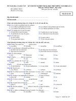 Đề thi tốt nghiệp THPT Quốc Gia môn Tiếng Pháp hệ 3 năm 2007-2008 lần 2 mã đề 329