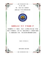 Nghiên cứu ảnh hưởng của công tác quản trị nguồn nhân lực đến sự hài lòng của nhân viên tại khách sạn hương giang resort  spa 