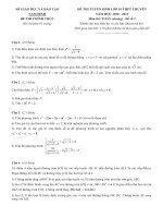 Đề thi vào lớp 10 môn Toán năm 2020-2021 - Sở GD&ĐT Nam Định (Đề 2)