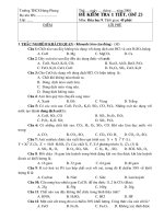 tröôøng thcs thuaän ñieàn tröôøng thcs höng phong hoï teân hs lôùp thöù ngaøy thaùng naêm 2008 ñeà kieåm tra 1 tieát ñeà 2 moân hoùa hoïc 9 thôøi gian 45 phuùt ñieåm lôøi pheâ i traéc nghieäm khaùch