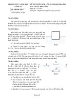 Đề thi vào lớp 10 chuyên Vật lí năm 2020-2021 có đáp án - Trường THPT chuyên Long An