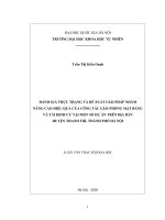 Đánh giá thực trạng và đề xuất giải pháp nhằm nâng cao hiệu quả của công tác giải phóng mặt bằng và tái định cư tại một số dự án trên địa bàn huyện thanh trì thành phố hà nội 