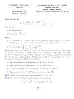 Đề thi vào lớp 10 chuyên Toán năm 2020-2021 - Sở GD&ĐT Hà Nam