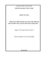 Tóm tắt khóa luận tốt nghiệp: Tính toán thiết kế trụ gia tốc cho thiết bị chuyển đổi năng lượng sóng dạng phao kép
