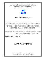 Nghiên cứu giải pháp nâng cao chất lượng đường đô thị trong điều kiện ngập nước khu vực quận 6 tp  hồ chí minh 