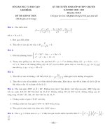 Đề thi vào lớp 10 chuyên Toán năm 2020-2021 - Sở GD&ĐT Cao Bằng