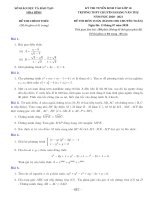 Đề thi vào lớp 10 chuyên Toán năm 2020-2021 - Sở GD&ĐT Hòa Bình