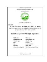 Đề xuất giải pháp chuyển từ sản xuất chè thông thường sang sản xuất chè hữu cơ tại xã tràng xá huyện võ nhai tỉnh thái nguyên