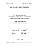 Tóm tắt Khóa luận tốt nghiệp: Tìm hiểu những nét mới trong thủ tục cưới xin của người Sán Dìu ở huyện Sơn Dương tỉnh Tuyên Quang