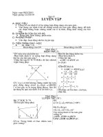 ngµy so¹n 0832010 ngµy gi¶ng 1232010 tiõt 47 luyön tëp a môc tiªu cñng cè c¸c ®þnh lý vò ba tr­êng hîp ®ång d¹ng cña tam gi¸c vën dông c¸c ®þnh lý ®ã ®ó chøng minh c¸c tam gi¸c ®ång d¹ng ®ó týnh