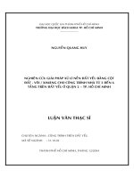 Nghiên cứu giải pháp xử lý nền đất yếu bằng cột đất vôi  xi măng cho công trình nhà từ 3 đến 6 tầng trên đất yếu ở quận 2 tp  hồ chí minh 