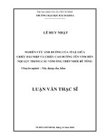 Nghiên cứu ảnh hưởng của tỉ lệ giữa chiều dài nhịp và chiều cao đường tên vòm đến nội lực trong cầu vòm ống thép nhồi bê tông 