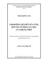 Ảnh hưởng liên kết nửa cứng đến ứng xử động lực học của khung thép 
