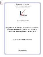 Tóm tắt luận văn thạc sĩ y tế công cộng thực trạng chất lượng cuộc sống của gia đình có con tự kỷ điều trị tại bệnh viện nhi trung ương năm 2020 và một số yếu tố liên quan 