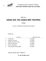 Báo cáo đánh giá tác động môi trường: Vấn đề môi trường quan trọng (nhóm 2)