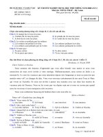 Đề thi tốt nghiệp THPT Quốc Gia môn Tiếng Pháp hệ 3 năm 2007-2008 lần 2 mã đề 685