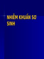 NHIỄM KHUẨN sơ SINH (NHI KHOA SLIDE) 
