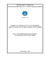 Đồ án tốt nghiệp Điện tự động công nghiệp: Nghiên cứu độ tin cậy của các hệ thống điện tử công suất sử dụng trong công nghiệp