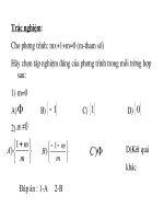 slide 1 tr¾c nghiöm cho ph­¬ng tr×nh mx1m0 m tham sè h y chän tëp nghiöm ®óng cña ph­¬ng tr×nh trong mçi tr­êng hîp sau m0 b c d 2 dkõt qu¶ kh¸c §¸p ¸n 1 a 2 b c¸ch gi¶i vµ biön luën ph­¬ng
