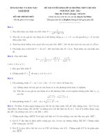 Đề thi vào lớp 10 môn Toán năm 2020-2021 - Sở GD&ĐT Nam Định (Đề 1)