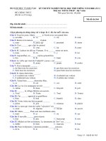 Đề thi tốt nghiệp THPT Quốc Gia môn Tiếng Pháp hệ 7 năm 2007-2008 lần 2 mã đề 564