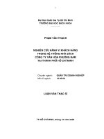 Nghiên cứu hành vi khách hàng trong hệ thống nhà sách công ty văn hoá phương nam tại tp  hồ chí minh 