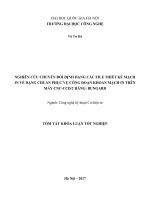 Tóm tắt khóa luận tốt nghiệp: Nghiên cứu chuyển đổi, định dạng các file thiết kế mạch in về dạng chuẩn phục vụ công đoạn khoan mạch in trên máy CNC CCD2 hãng Bungard