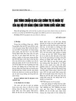 Báo cáo nghiên cứu khoa học " Quá trình chảun bị báo cáo chính trị và nhân sự của đại hộ XVI Đảng Cộng Sản Trung Quốc năm 2002 "