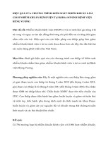 HIỆU QUẢ CỦA CHƯƠNG TRÌNH KIỂM SOÁT NHIỄM KHUẨN LÀM GIẢM NHIỄM KHUẨN BỆNH VIỆN TẠI KHOA SƠ SINH BỆNH VIỆN HÙNG VƯƠNG