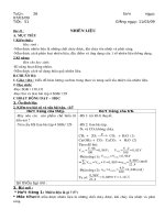 tuần gi¸o ¸n hãa häc 9 tuçn 26 so¹n ngµy 070309 tiõt 51 gi¶ng ngµy 110309 baøi 41 nhieân lieäu a muïc tieâu 1 kieán thöùc hoïc sinh naém ñöôïc nhieân lieäu laø nhöõng chaát chaùy ñöôïc khi chaùy