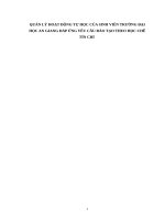 Luận văn: Quản lý hoạt động tự học của sinh viên Trường Đại học An Giang đáp ứng yêu cầu đào tạo theo học chế tín chỉ