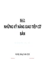slide kỹ năng giao tiếp neu chương 2 những kỹ năng giao tiếp cơ bản 