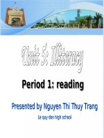 bài 2 một số quy định cụ thể trong lễ tân ngoại giao period 1 reading presented by nguyen thi thuy trang le quy don high school thuy trang period 1 reading unit 5 guessing picture vocabulary answer th
